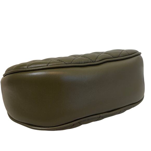 Versace Medusa Quilted Olive Green Crossbody Bag - Picture 8 of 13